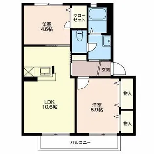 メゾンドグレース I【2階】の間取り
