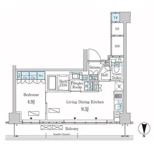ラティエラ武蔵小杉【2階】の間取り