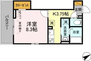 アクシス八幡【1階】の間取り