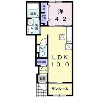 レジデンス ヒルサイド【1階】の間取り