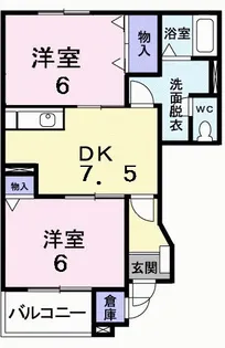 メゾングローリア【1階】の間取り