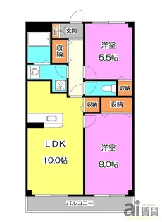 グレースコート鶴ヶ島【2階】の間取り