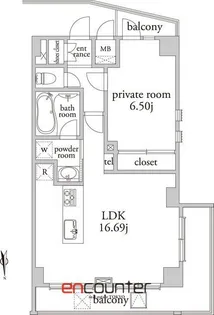 アーベイン早稲田【10階】の間取り