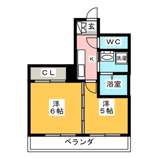 クレッセントテラス【3階】の間取り