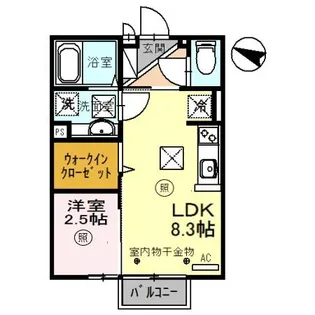 ヴィ・ラフィネ【1階】の間取り