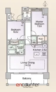 ロイヤルパークス新田【5階】の間取り