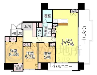 グランドオーク久留米大手町【5階】の間取り