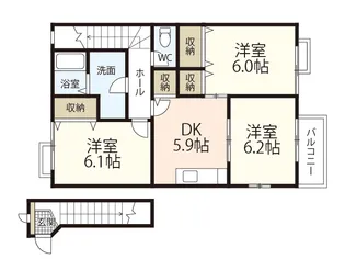 レッドローズ【2階】の間取り