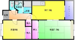 ドムス瀬口【3階】の間取り