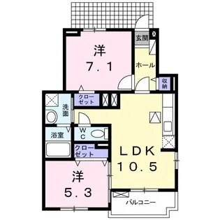サンレジデンスII【1階】の間取り
