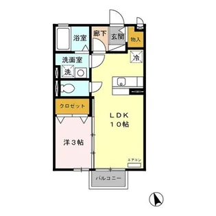 エクレール コート IIIIII【2階】の間取り