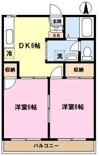 サンハイム塚越【1階】の間取り