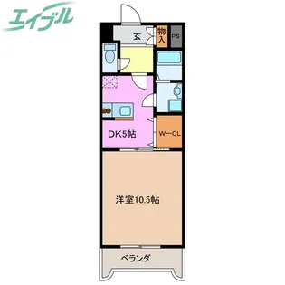 タウンエステート西浦【4階】の間取り