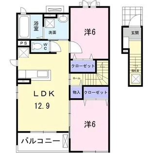 ベル ポストB【2階】の間取り