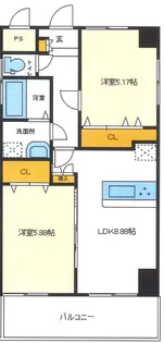 フェリオ南町田【5階】の間取り