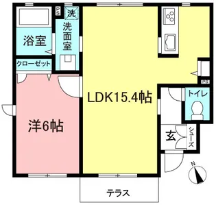 レジデンスミヤビノヒルズ【1階】の間取り