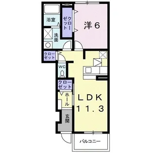 グロース ヴィラ【1階】の間取り