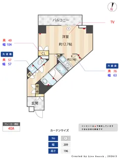フィールA渋谷【14階】の間取り