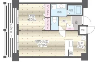HF四条河原町レジデンス【12階】の間取り