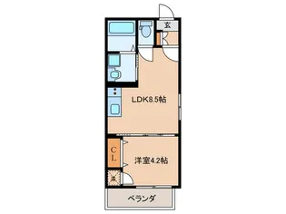 F asecia TINO【1階】の間取り