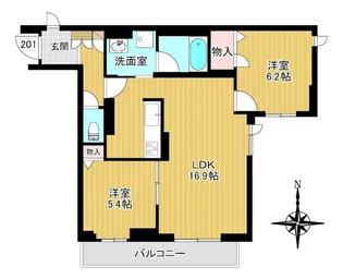 クラリエール【2階】の間取り