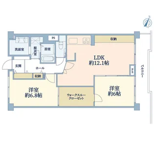 市ヶ谷若宮町ローヤルコーポ【3階】の間取り