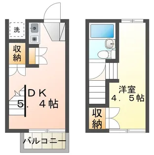 芦花フローラル【2階】の間取り