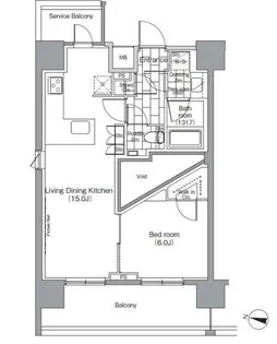 パークハビオ恵比寿【10階】の間取り