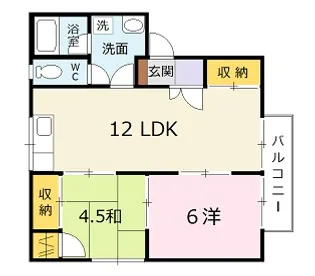 コーポラスみやもと C【2階】の間取り