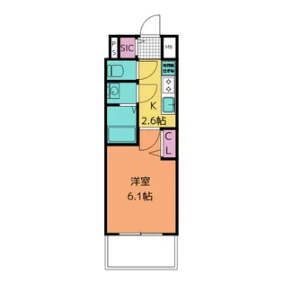 メイクスWアート今池III【6階】の間取り