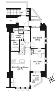 ジオイド三番町【6階】の間取り