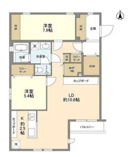 サンフラット【2階】の間取り