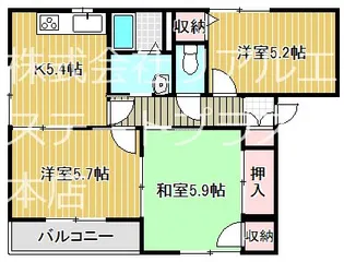 メゾン・ド・スリーゼC【2階】の間取り