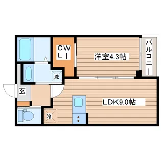 Baan大河原【2階】の間取り