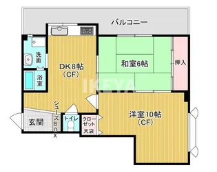 ラ・シェーリ北梅田【3階】の間取り