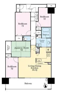 ミディオンソレイユレジデンス【3階】の間取り