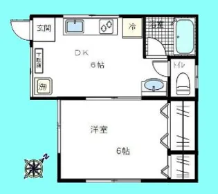 大矢アパート【1階】の間取り