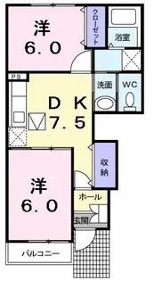 アカシヤI【1階】の間取り