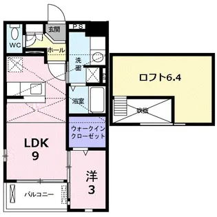 リバ・シティ夢咲III【2階】の間取り