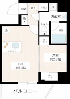 HY’s renata 南砂【3階】の間取り