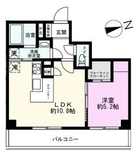 ウッドヒルズII【5階】の間取り
