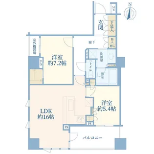 ザ・パークハウス恵比寿【8階】の間取り