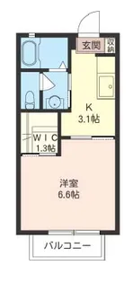 ローズガーデンI【2階】の間取り