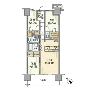 オハナ八王子オークコート【11階】の間取り