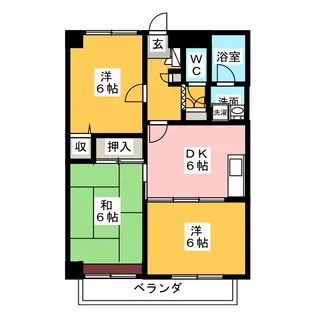 ホーリーグランド稲毛山王【1階】の間取り