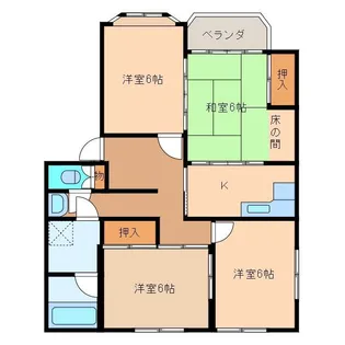 レジデンス堀【1階】の間取り