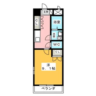 アメニティ大蒲【1階】の間取り
