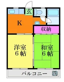 菖蒲池マンション【3階】の間取り