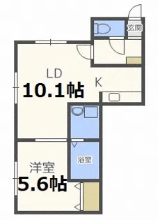 フロイデ豊平公園【4階】の間取り