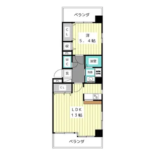 ピュア香流【2階】の間取り